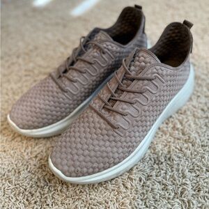Ecco Phorene Taupe Textured Sneakers Size 11 (EU 42)